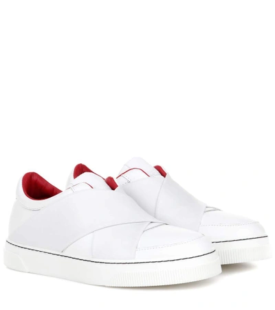 Shop Proenza Schouler Leather Sneakers In White