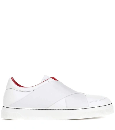 Shop Proenza Schouler Leather Sneakers In White