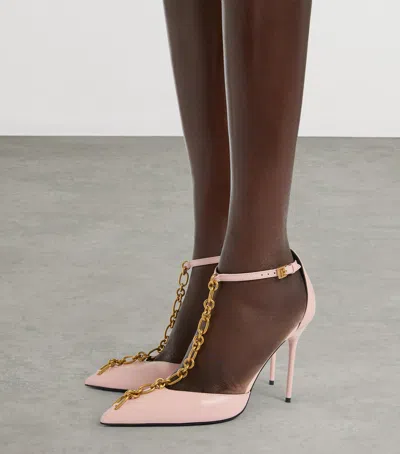 Balmain Sync Leather Stilettos With Pointed-toe In Animal Print