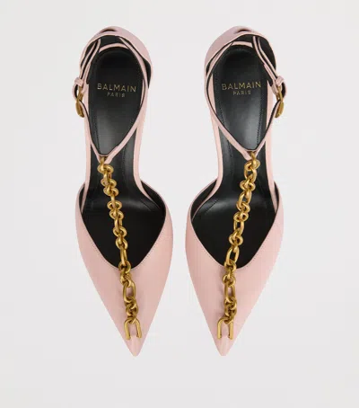 Balmain Sync Leather Stilettos With Pointed-toe In Animal Print