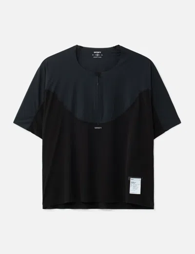 Satisfy Justice Trail Half-zip T-shirt In Black