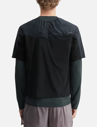 Satisfy Justice Trail Half-zip T-shirt In Black