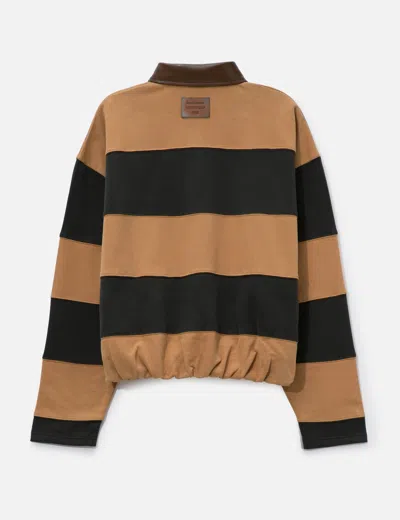 Acne Studios Striped Polo Sweater In Multi