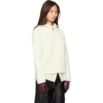 Mackage Off-white Gladys Knit Half-zip Pullover Sweater In White