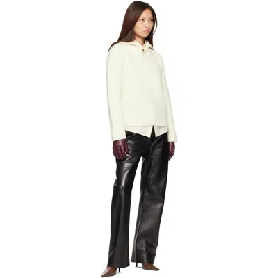 Mackage Off-white Gladys Knit Half-zip Pullover Sweater In White