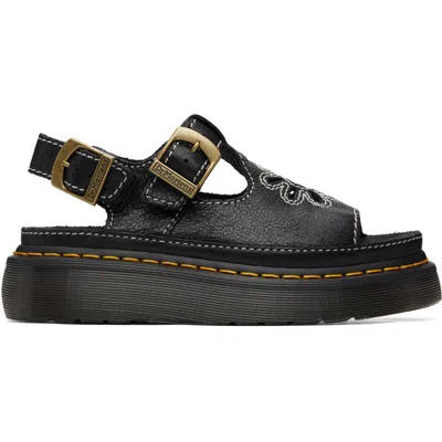 Dr. Martens Dunnet Flower Full Grain Leder Sandalen In Black