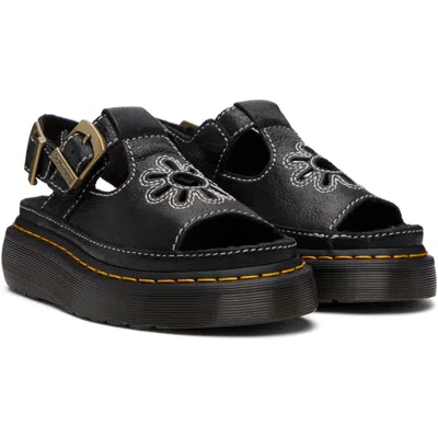 Dr. Martens Dunnet Flower Full Grain Leder Sandalen In Black