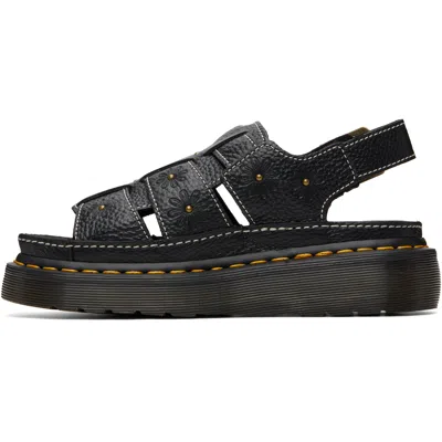 Dr. Martens Wrenlie Open Toe Nappa Leder Fisherman Plateausandalen In Black