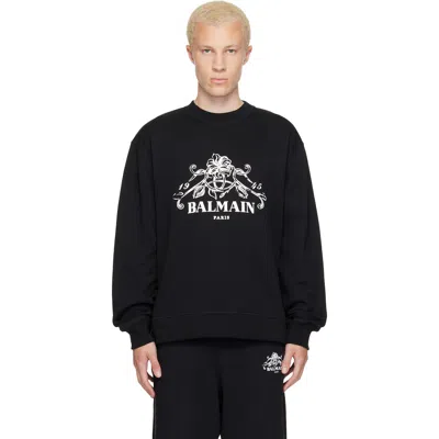 Balmain Vine Sweatshirt In Black