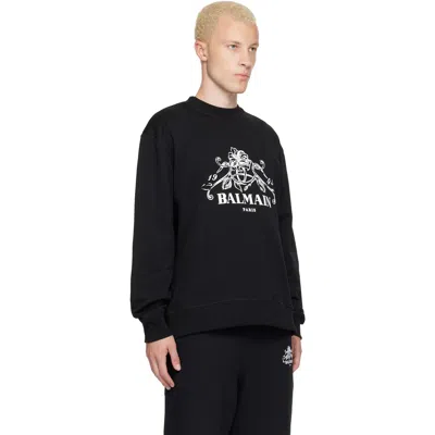 Balmain Vine Sweatshirt In Black