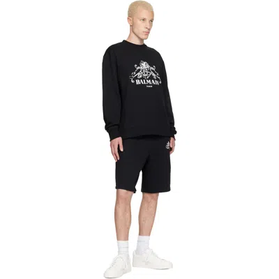 Balmain Vine Sweatshirt In Black