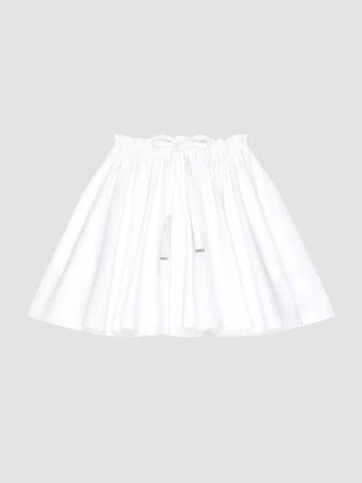 Givenchy Drawstring Mini Pleated Skirt In White