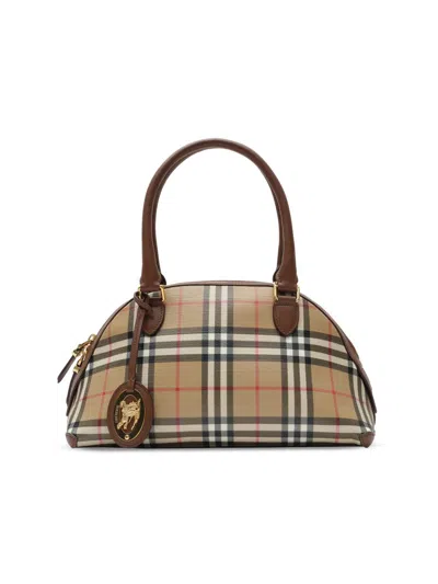 Burberry Primrose Small Shoulder Bag Check Pattern In Brown