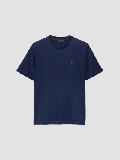 Prada Cotton T-shirt In Blue