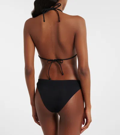 Tory Burch T Monogram Bikini Bottoms In Black