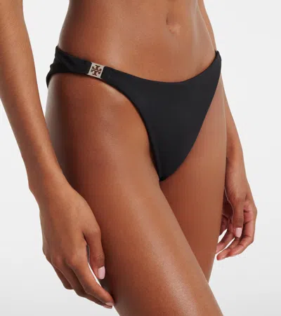 Tory Burch T Monogram Bikini Bottoms In Black