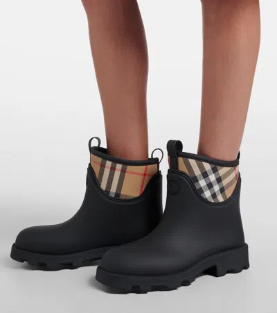 Burberry Women Marsh Stamp Rubber Ankle Boots In Multi