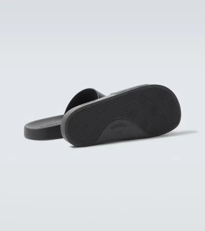 Burberry Check Slides In Black
