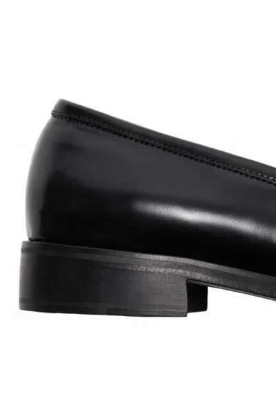 Acne Studios Leather Loafers Black In Black