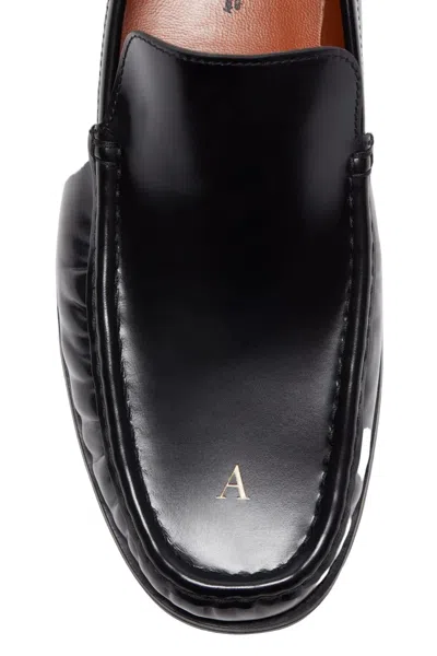 Acne Studios Leather Loafers Black In Black