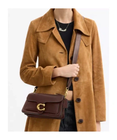 Coach Tabby Grain Leather Shoulder Bag In Red