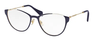 Miu Miu Half Frame Glasses In Black