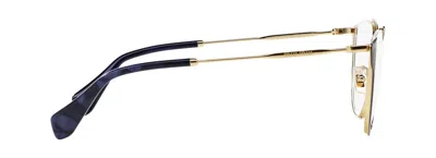 Miu Miu Half Frame Glasses In Black