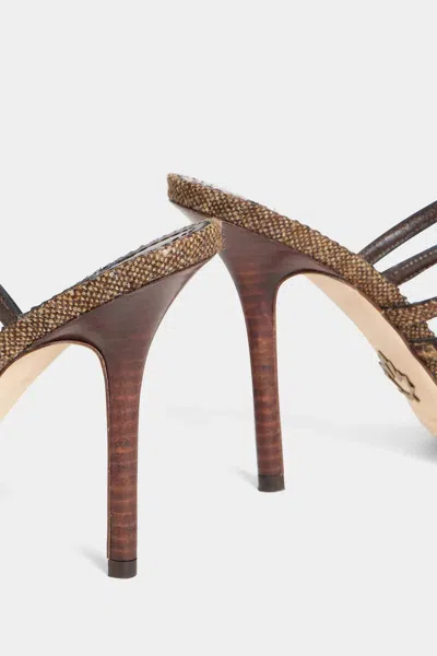 Dsquared2 Classic Check Heeled Sandals In Multi
