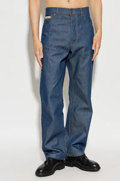 Moschino Belt Loop Jeans In Blue
