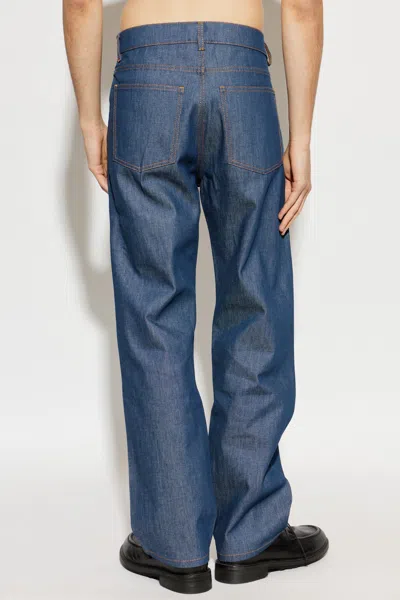 Moschino Belt Loop Jeans In Blue