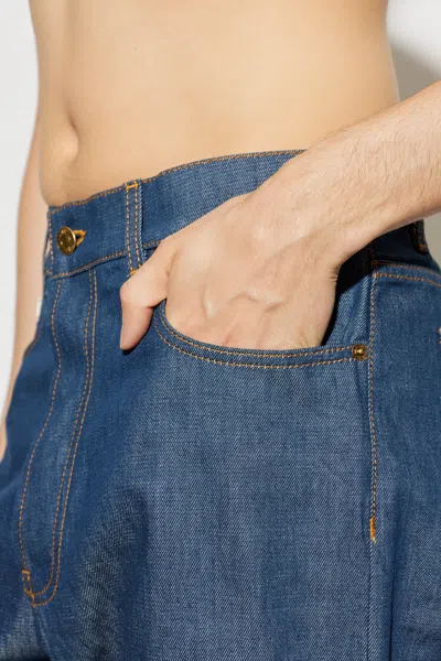 Moschino Belt Loop Jeans In Blue