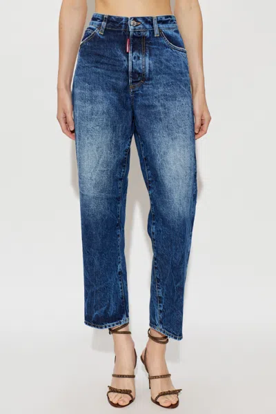 Dsquared2 Belt Loop Jeans In Blue