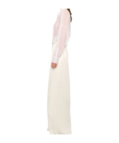 Norma Kamali Oversized-fit Sheer Bodysuit In White