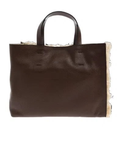 Marni Museo Double Handle Shoulder Bag In Brown