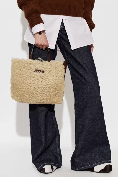 Marni Museo Double Handle Shoulder Bag In Brown