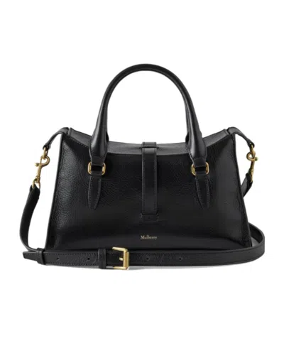 Mulberry Small Roxanne High Shine Leather Crossbody Bag In Black