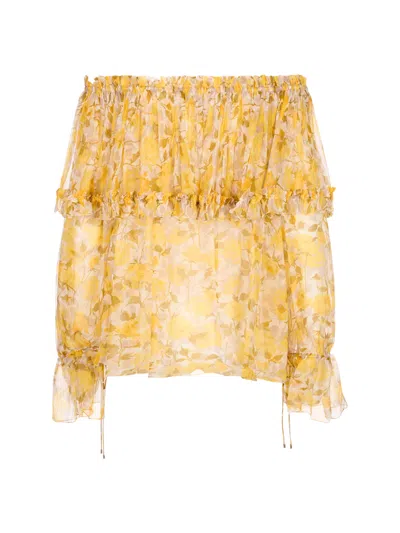 Chloé Off-shoulder Top In Multi