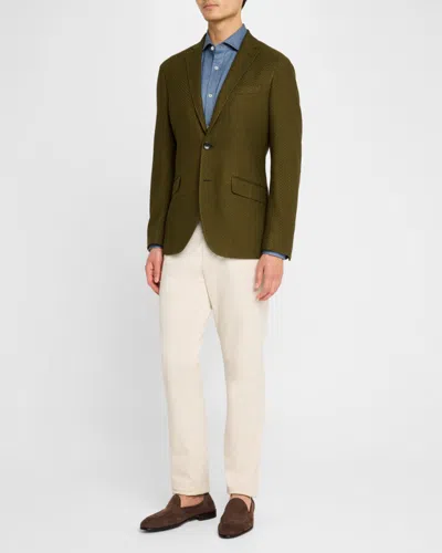Etro Men & Apos;s Basic Textured Blazer In Brown