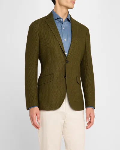 Etro Men & Apos;s Basic Textured Blazer In Brown