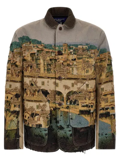 Junya Watanabe Multicolor Jacquard Jacket In Multicolor