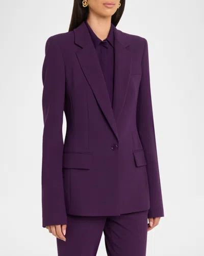 Michael Kors Tailored Single-button Blazer In Purple