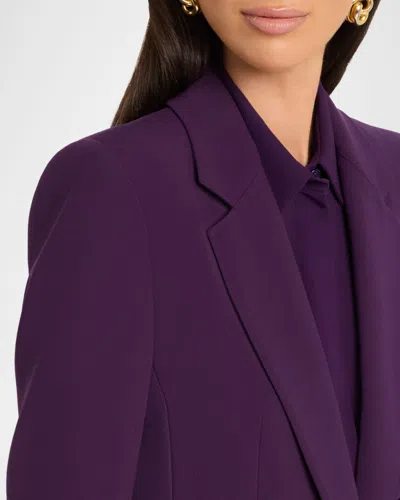Michael Kors Tailored Single-button Blazer In Purple