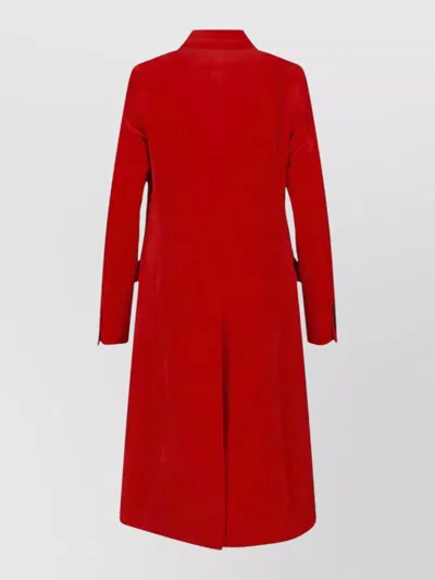 Jil Sander Tailored Coat Back Vent Double Breasted Lapels In Red