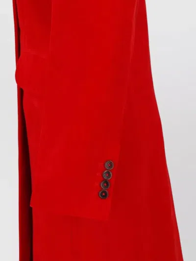Jil Sander Tailored Coat Back Vent Double Breasted Lapels In Red