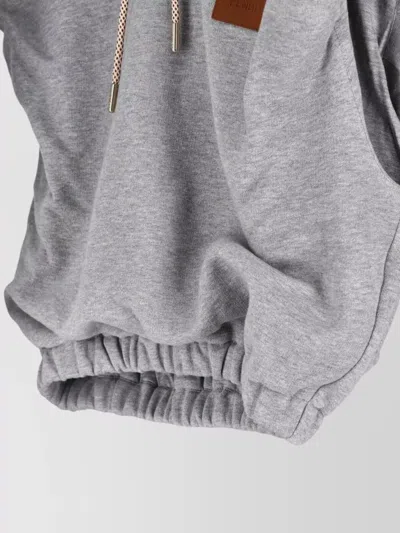 Fendi Hooded Sleeveless Top Drawstring Hem In Multi