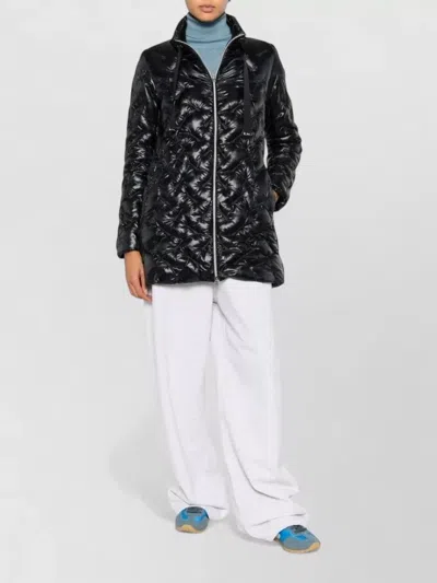 Herno Midi Down Jacket High Collar Quilting In Multi