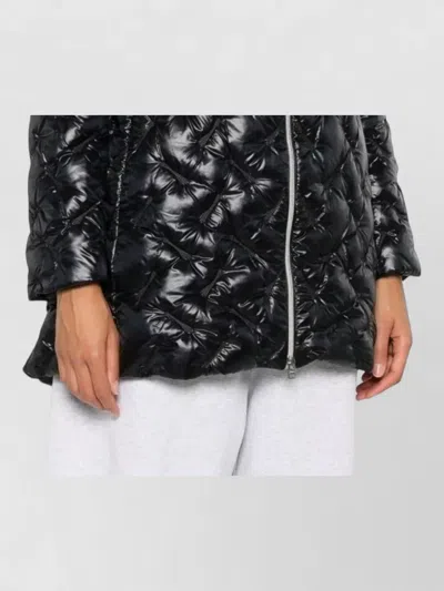 Herno Midi Down Jacket High Collar Quilting In Multi