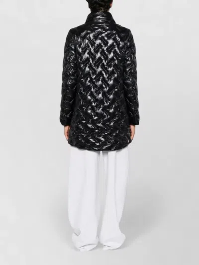 Herno Midi Down Jacket High Collar Quilting In Multi