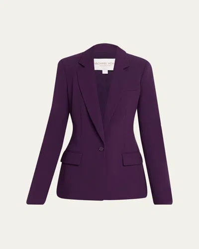 Michael Kors Tailored Single-button Blazer In Purple