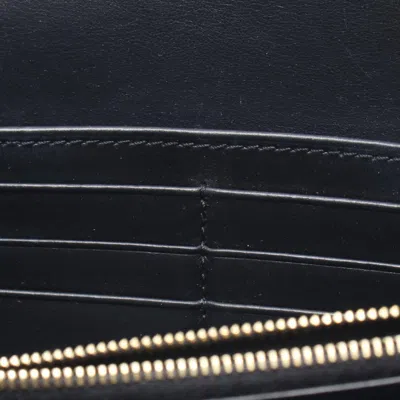 Pre-owned Celine Black Leather Long Wallet (bi-fold) ()